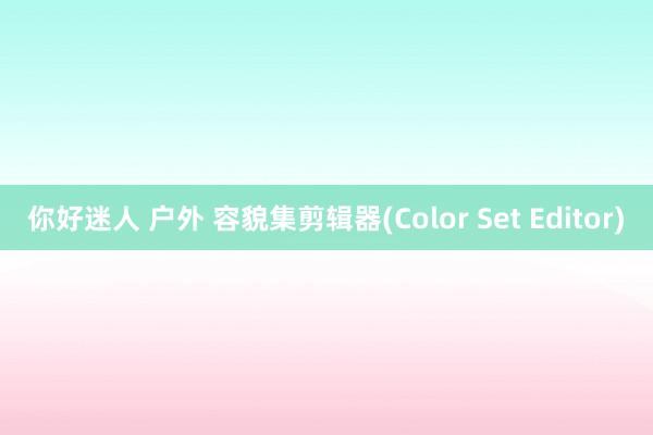 你好迷人 户外 容貌集剪辑器(Color Set Editor)