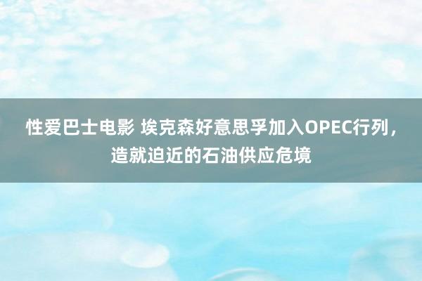性爱巴士电影 埃克森好意思孚加入OPEC行列，造就迫近的石油供应危境